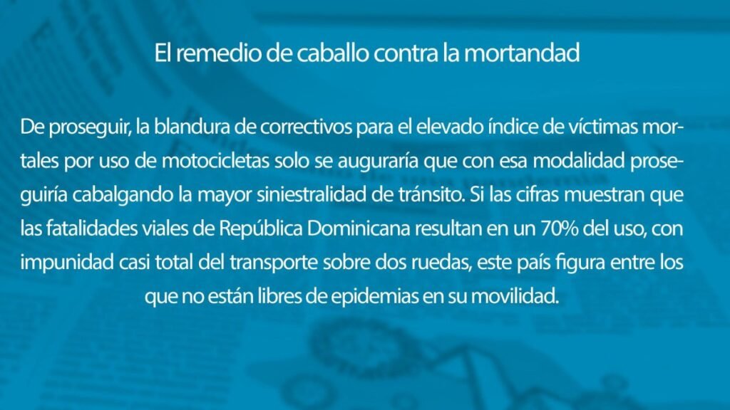 La alta mortalidad en motocicletas desnuda la falta de control en las vías