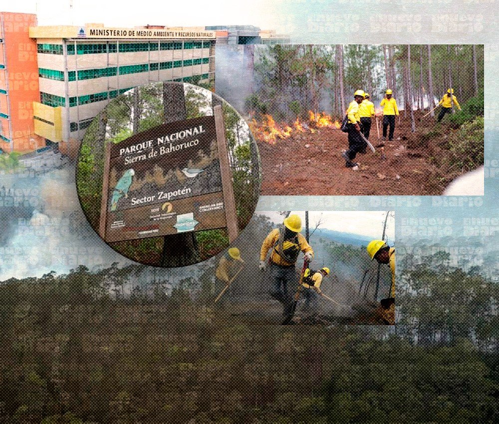 Sierra de Bahoruco sigue en alerta por incendio y el Gobierno refuerza el operativo