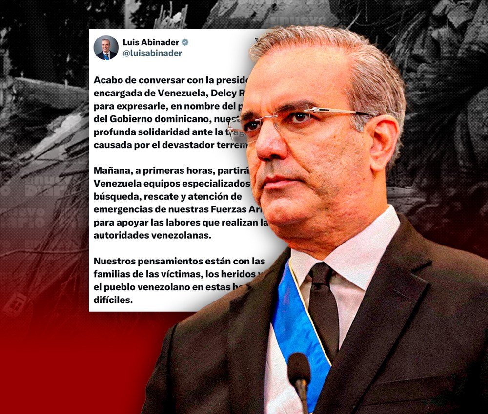 Abinader coordina ayuda a Venezuela y activa equipos dominicanos de rescate