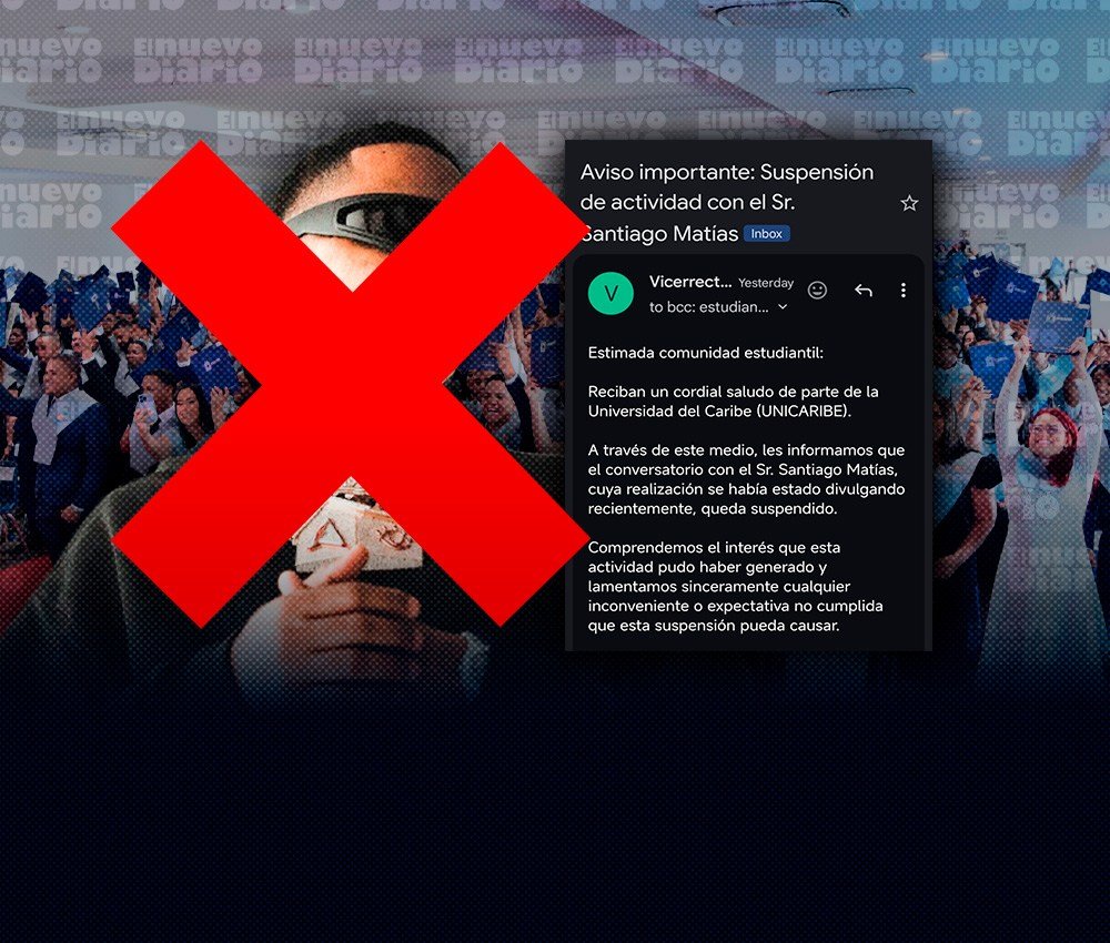 Unicaribe suspende conversatorio con Santiago Matías sin explicar motivos